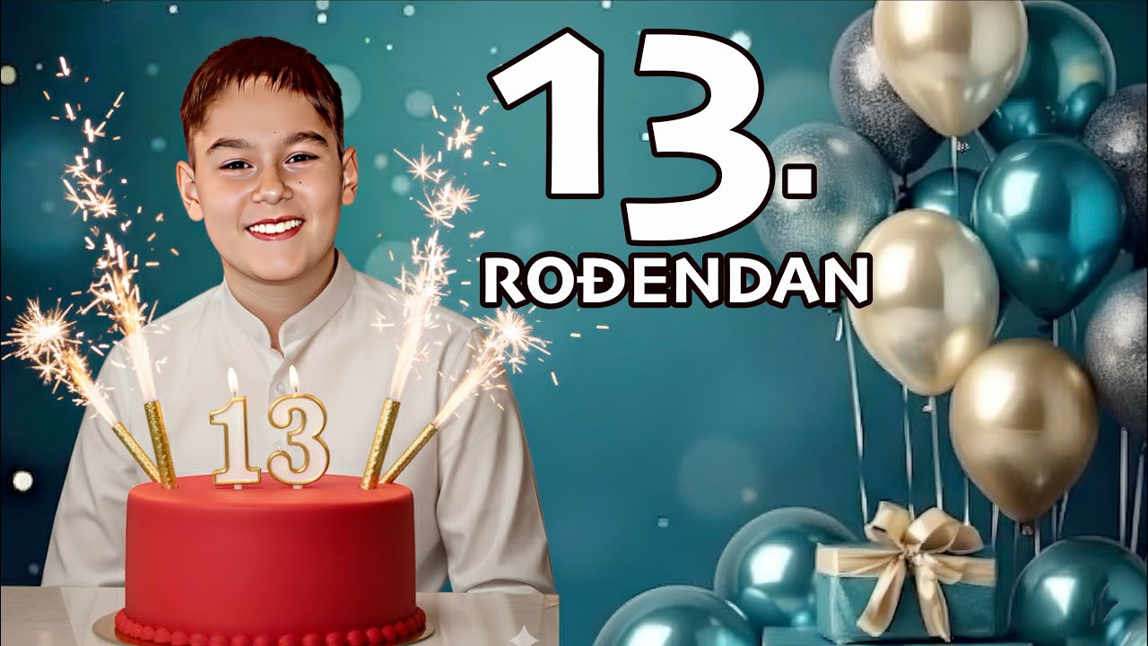 MATEJ 13. ROĐENDAN - plakao  od sreće kada je video poklon