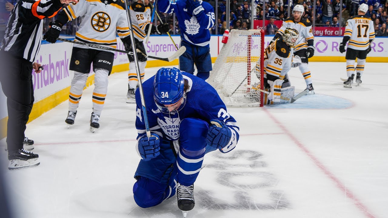 Matthews tucks it home for the ice breaker