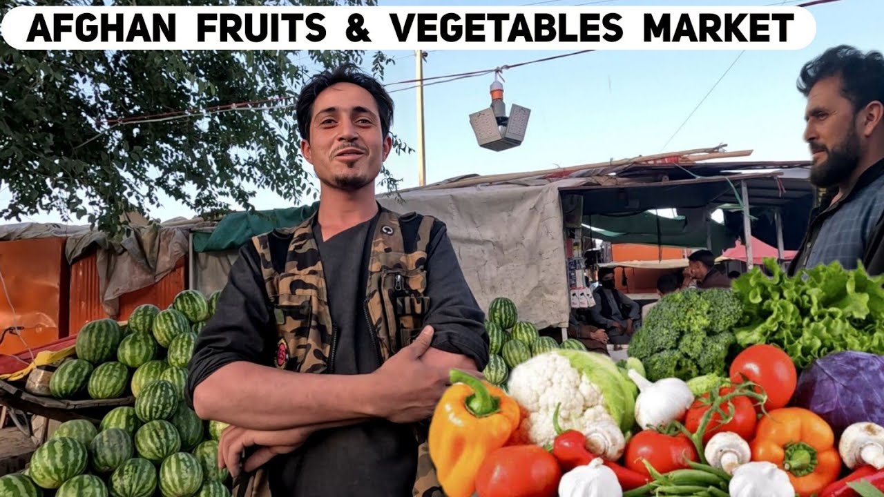 Afghan fruits and vegetables market in Kabul, Arzan Qemat | مارکیت میوه و سبزیجات در ارزان قیمت