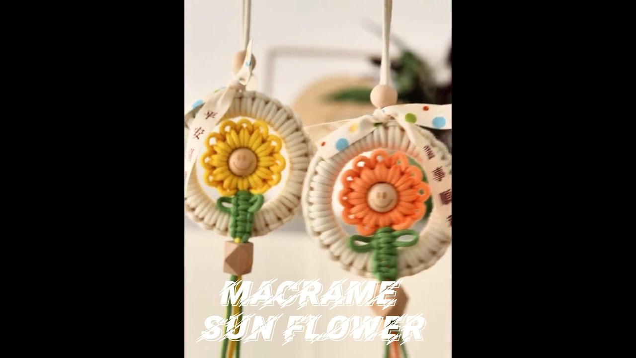 Radiant DIY Joy: Crafting a Macrame Sunflower Christmas Hanging Pendant