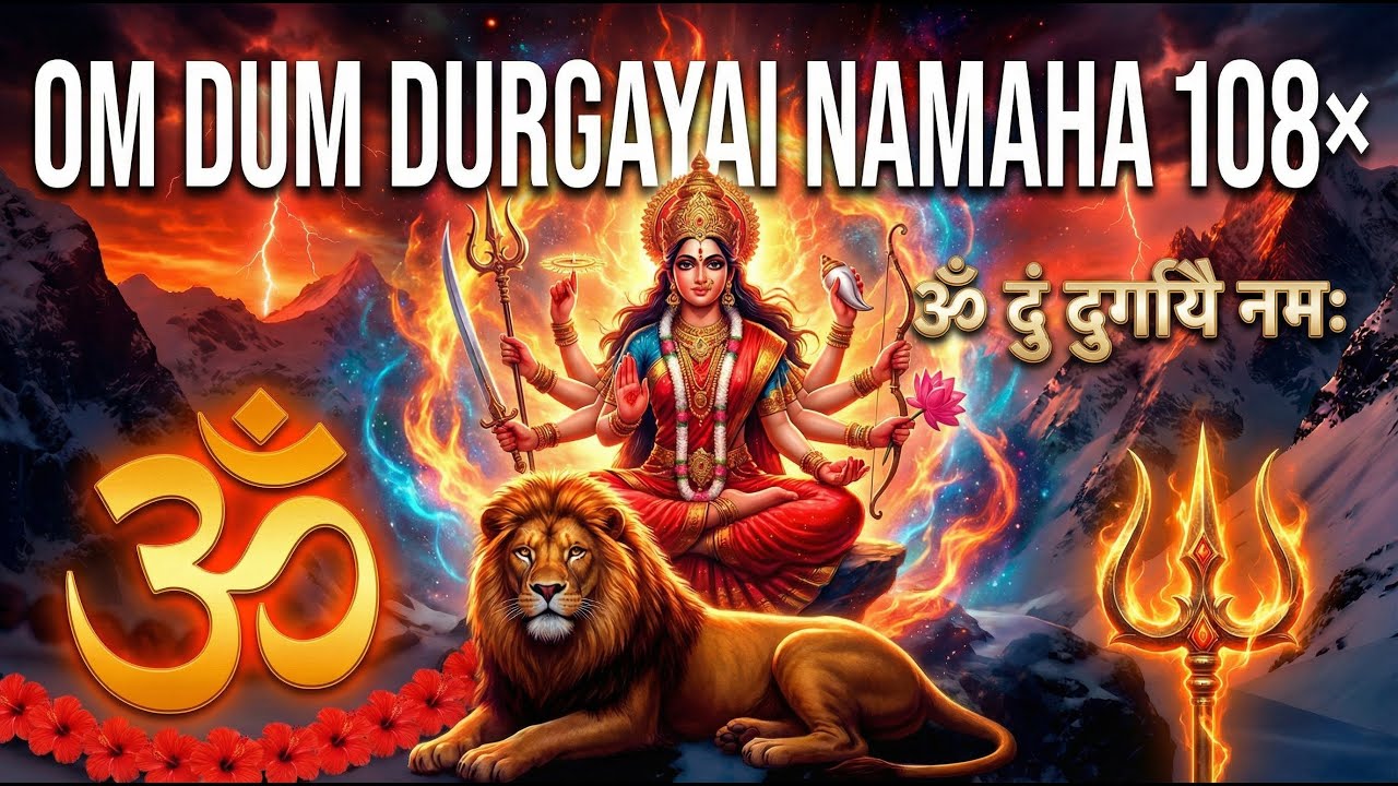Durga Bija Mantra 108 Times | ॐ दुं दुर्गायै नमः | Clear Negative Energy from Home | Friday Mantra