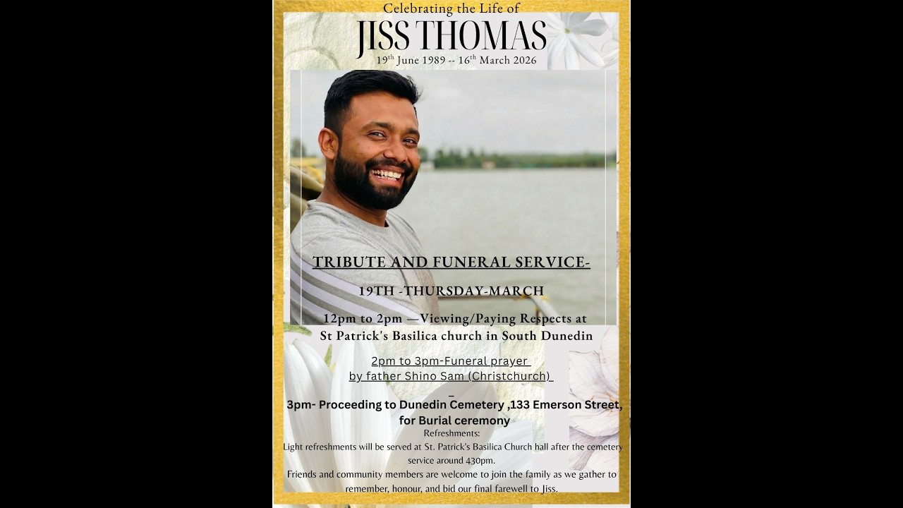 Funeral service for Jiss Thomas