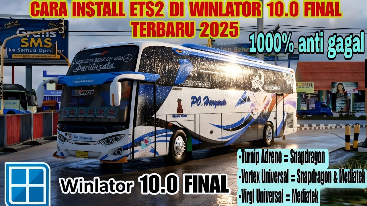 cara install ets2 di winlator 10.0 final version emu pc android