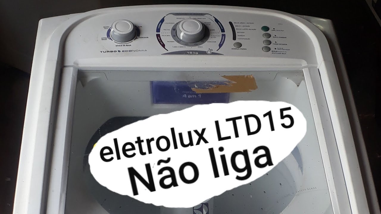 Máquina de lavar, não liga. Eletrolux LTD15.