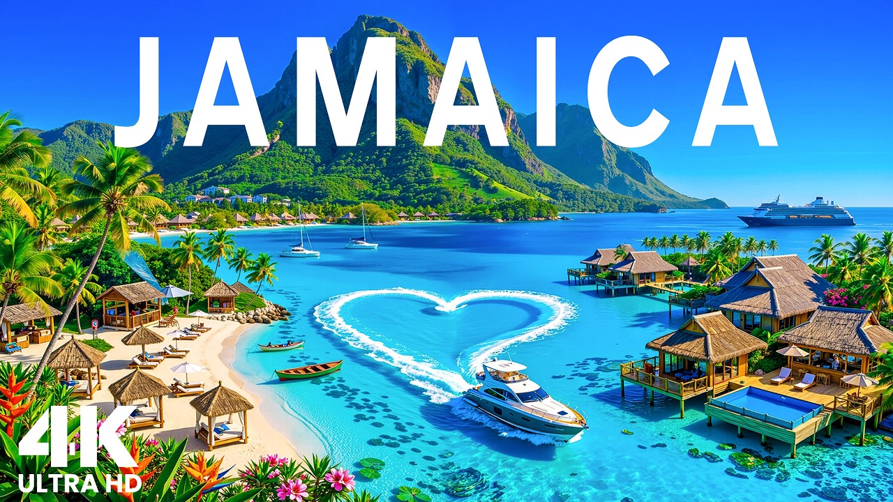 JAMAICA 4K Aerial 🇯🇲 🚤 Negril Beaches, Turquoise Waters, Blue Mountains & Caribbean Paradise 🏝️