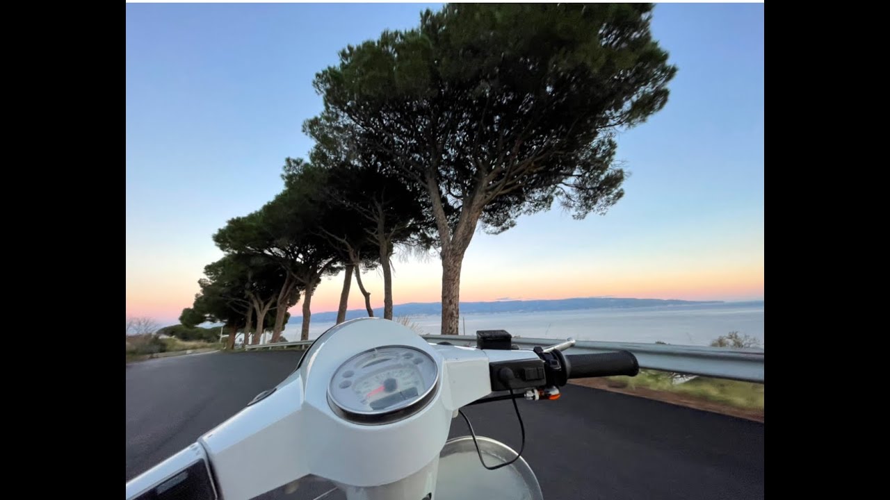 Giretto pomeridiano con la vespa di mio padre. On board vespa Pk s con termica quattrini (M1LD60).