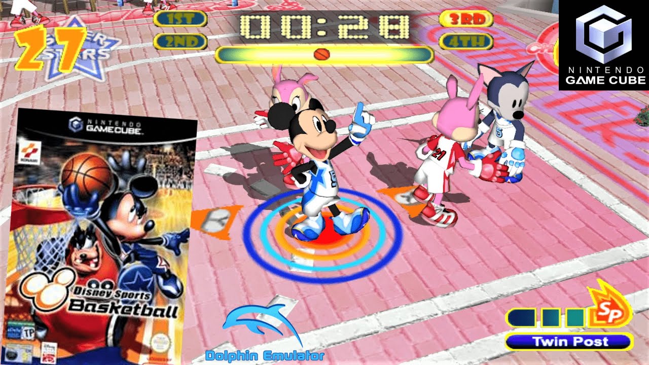 Disney Sports : Basketball (2002) Nintendo GameCube Gameplay in HD (Dolphin)