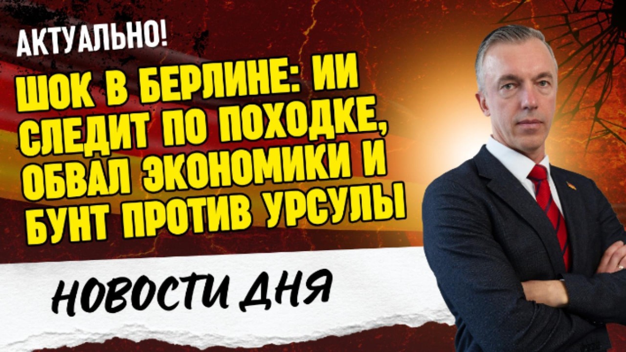 Германия в пике: заказы рухнули на 11%, диктат Брюсселя и тотальный надзор