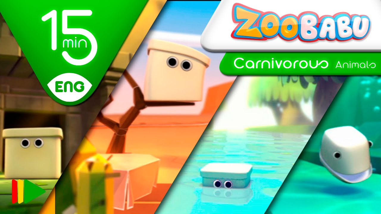 Zoobabu | Collection 11 (Carnivorous Animals) | Full episodes for kids | 15 minutes