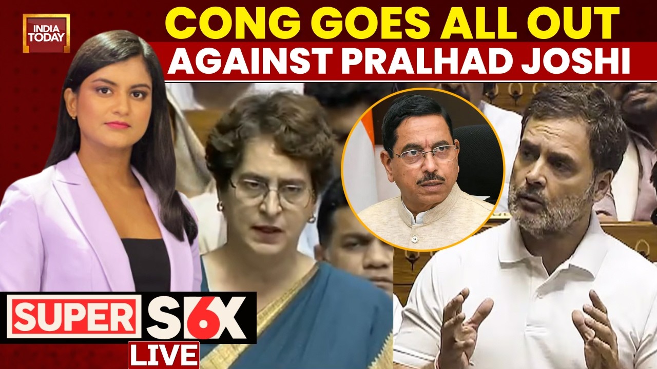 Super Six With Akshita Nandagopal LIVE: CONGRESS GOES ALL OUT AGAINST PRALHAD JOSHI |Priyanka Gandhi