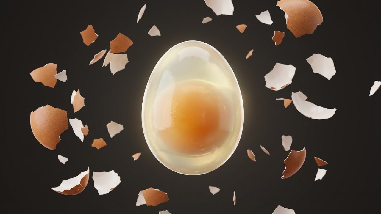 COOLEST RAW EGG PEEL 😍😍😍