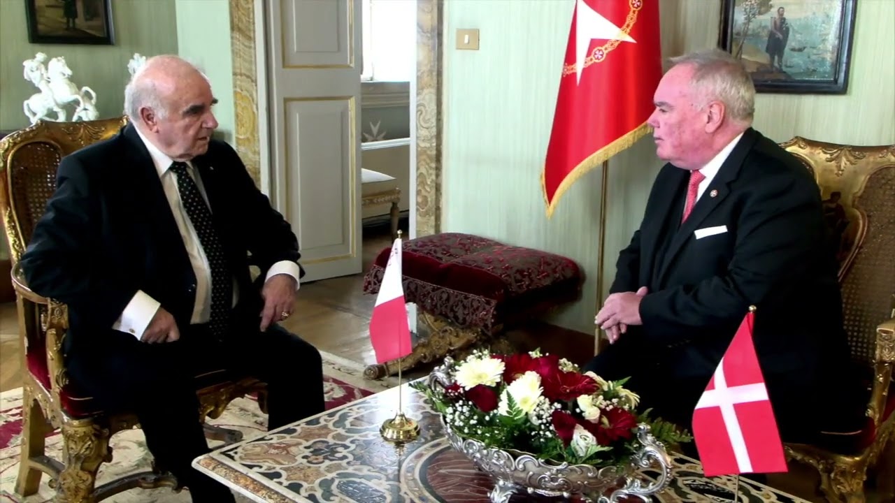 Il Presidente di Malta in visita ufficiale al Gran Maestro Fra' John Dunlap