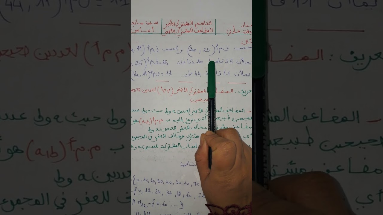 القاسم المشترك الاكبر والمضاعف المشترك الاصغر الجزء 2 تجدون الجزء 1 و 3 في قناتي عل يوتوب