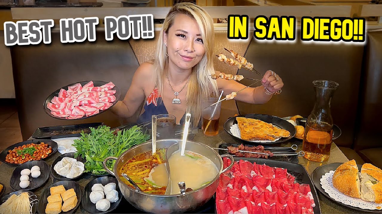 Insane LAMB HOT POT!! BEST SPICY HOT POT in San Diego!! #RainaisCrazy
