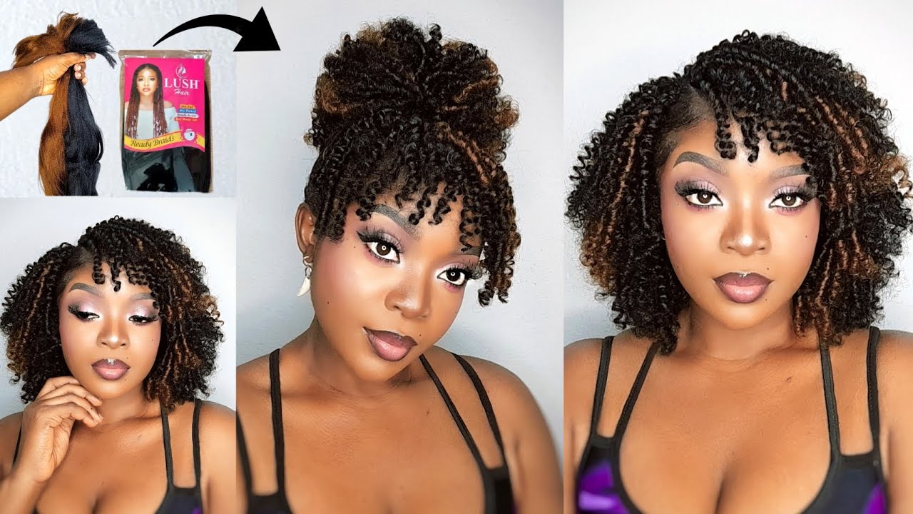 How To Do Crochet Pixie Curl With Braiding Hair😱| Curly Crochet Hairstyle On a Budget