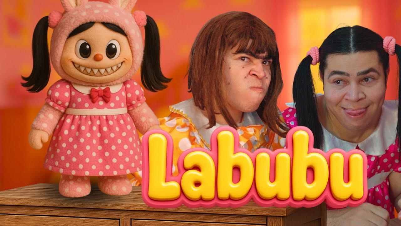 FIZEMOS UM BONECO LABUBU COM COISAS QUE TINHAMOS EM CASA