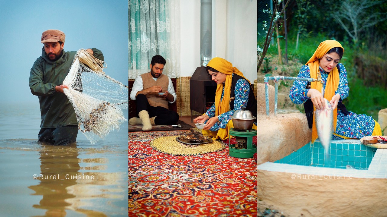 Fishing in the Caspian Sea and Preparing a Traditional Dinner for Iranian New Year's Eve✨