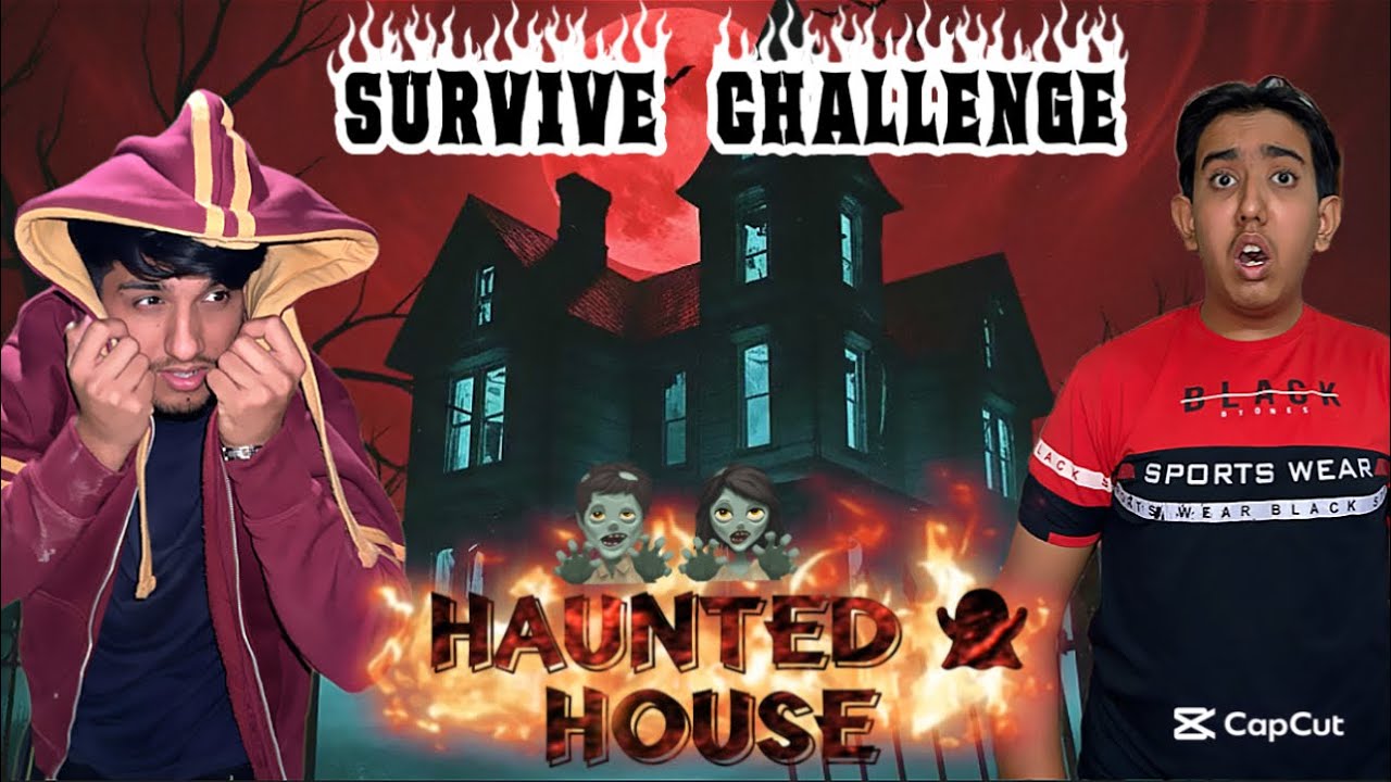 SURVIVING IN A HAUNTED HOUSE CHALLENGE GONE WRONG 😱