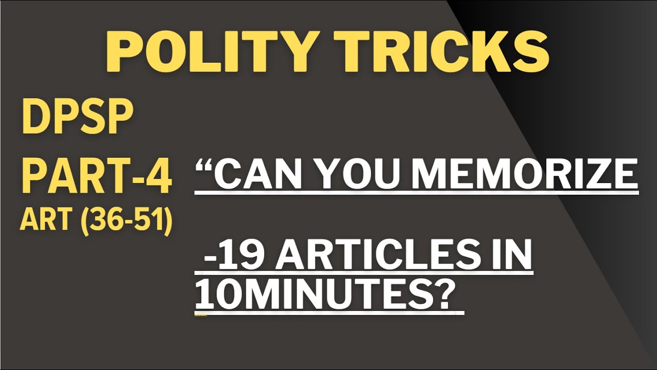 DPSP Made Super Easy! Learn Directive Principles with Fun Tricks | Polity Shortcuts for UPSC