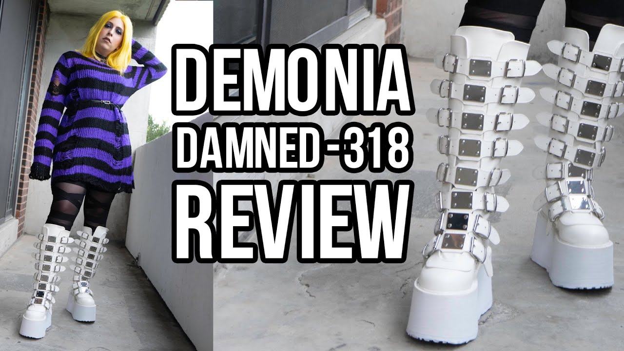 DEMONIA DAMNED-318 BOOTS | Unboxing, Try-On, Review