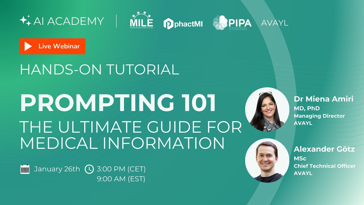 Prompting 101 - The Ultimate Guide for Medical Information | AI Academy Webinar Webinar