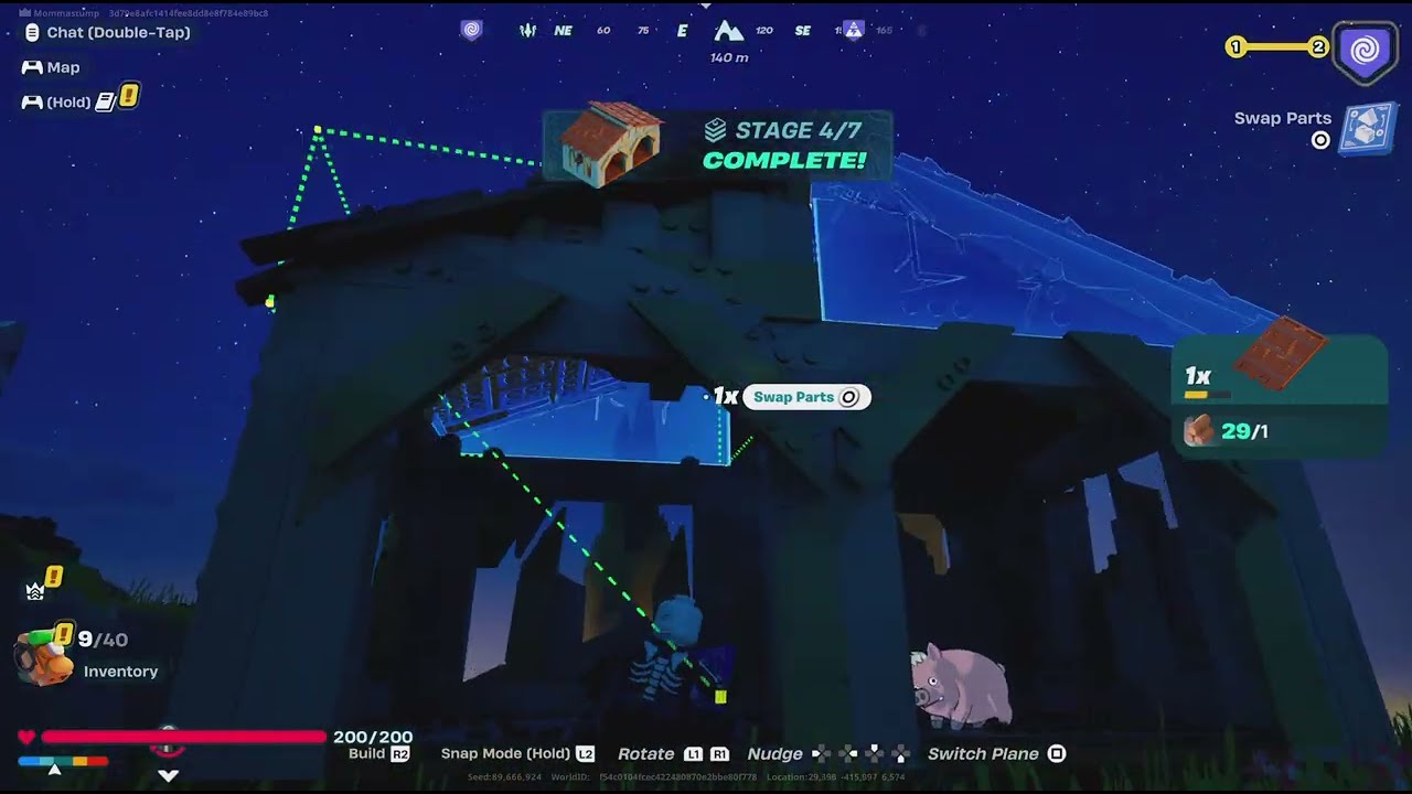 Playing Lego fortnite.