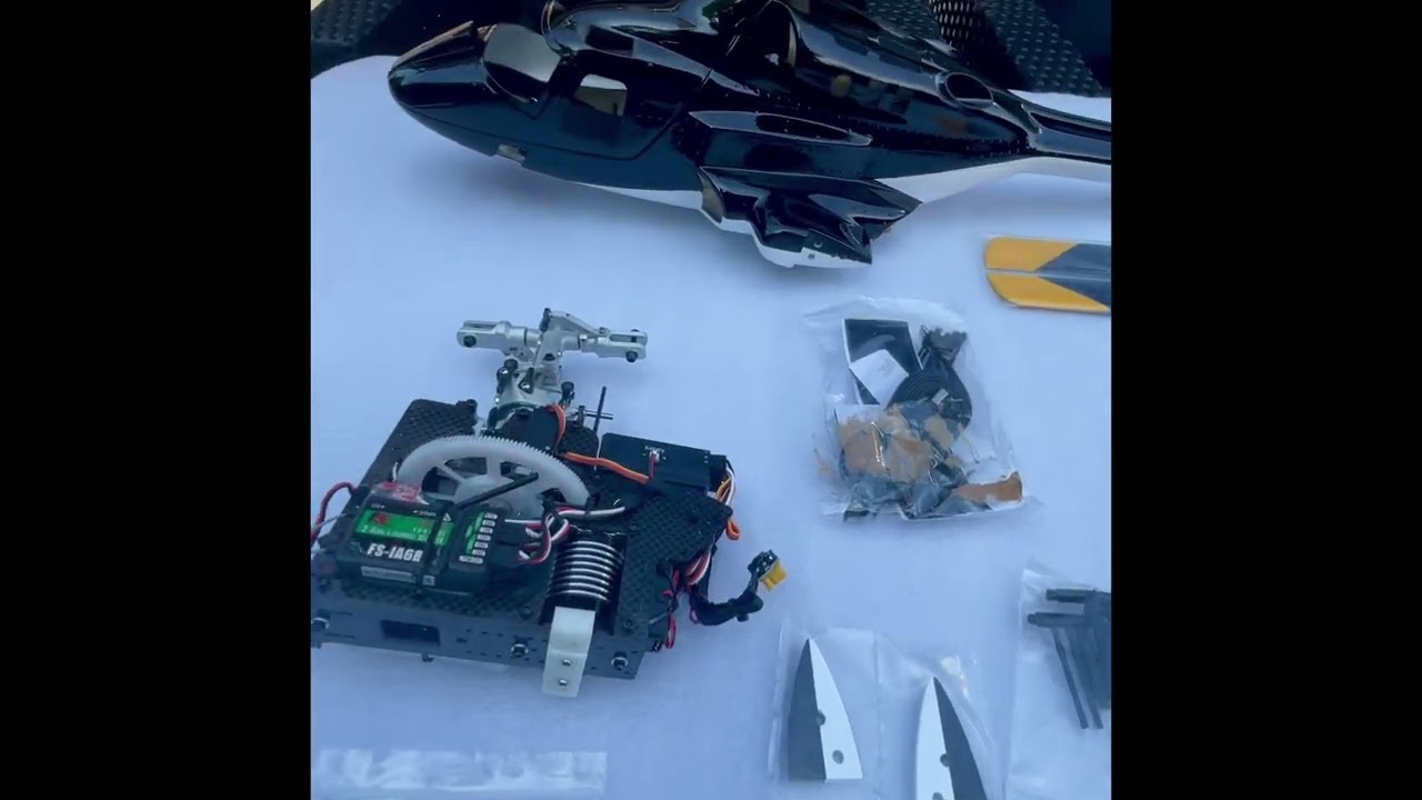 FLISHRC Airwolf 450size V5 RC Helicopter - unboxing & assembly - German Speaker
