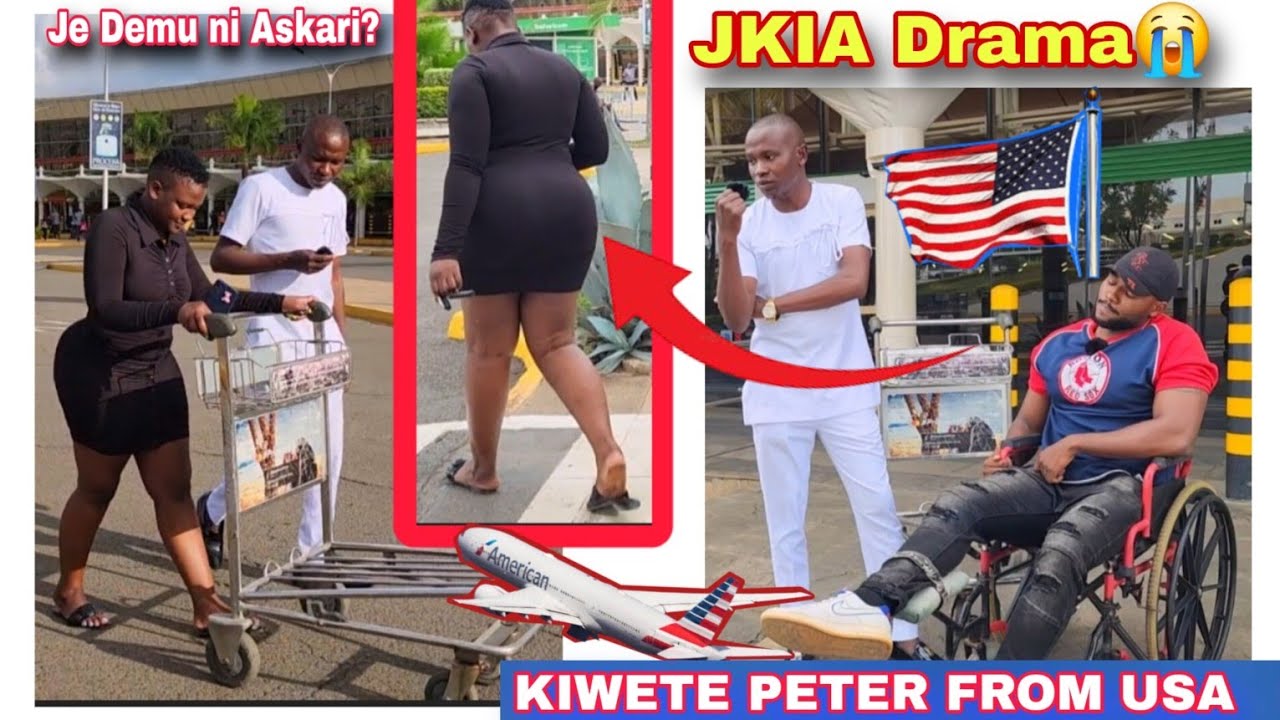 Maajabu😂 Peter kiwete wa USA🇺🇸 apigwa Kofi na mke wake Rehema @ JKIA Airport 