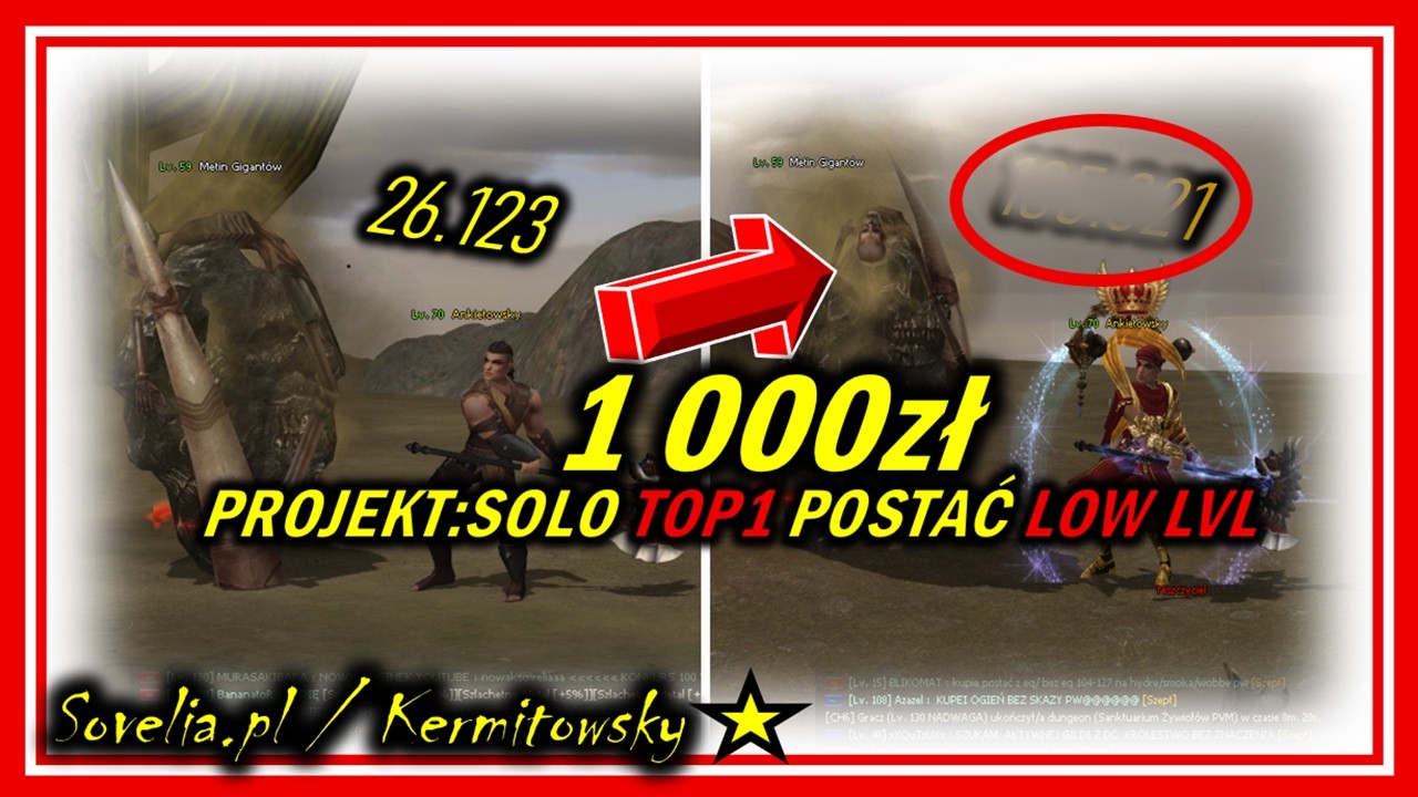 PROJEKT: Top 1 POSTAĆ NA LOW LVL - Sovelia.pl