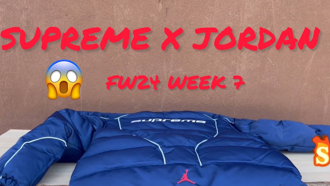 SUPREME FW24 WEEK 7  SUPREME X JORDAN 😱 OFFICIAL REVIEW ITS BEEN 9 YRS MUST WATCH #supreme #jordan