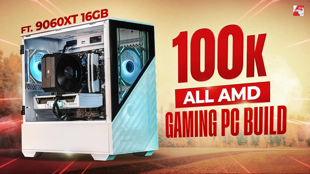 100K ALL AMD PURE GAMING PC BUILD GUIDE ft. 9060 XT 16GB