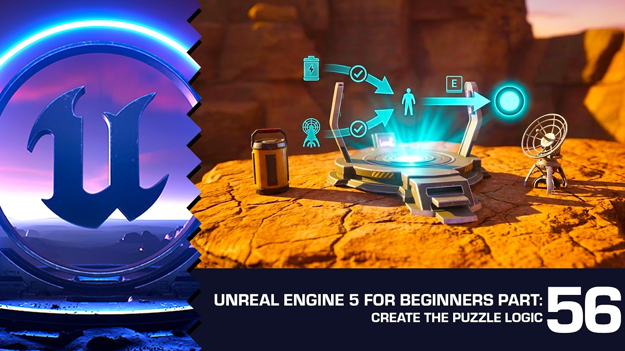 Логика Blueprint в UE5: Создание многокомпонентной головоломки: Unreal Engine 5 для начинающих #56