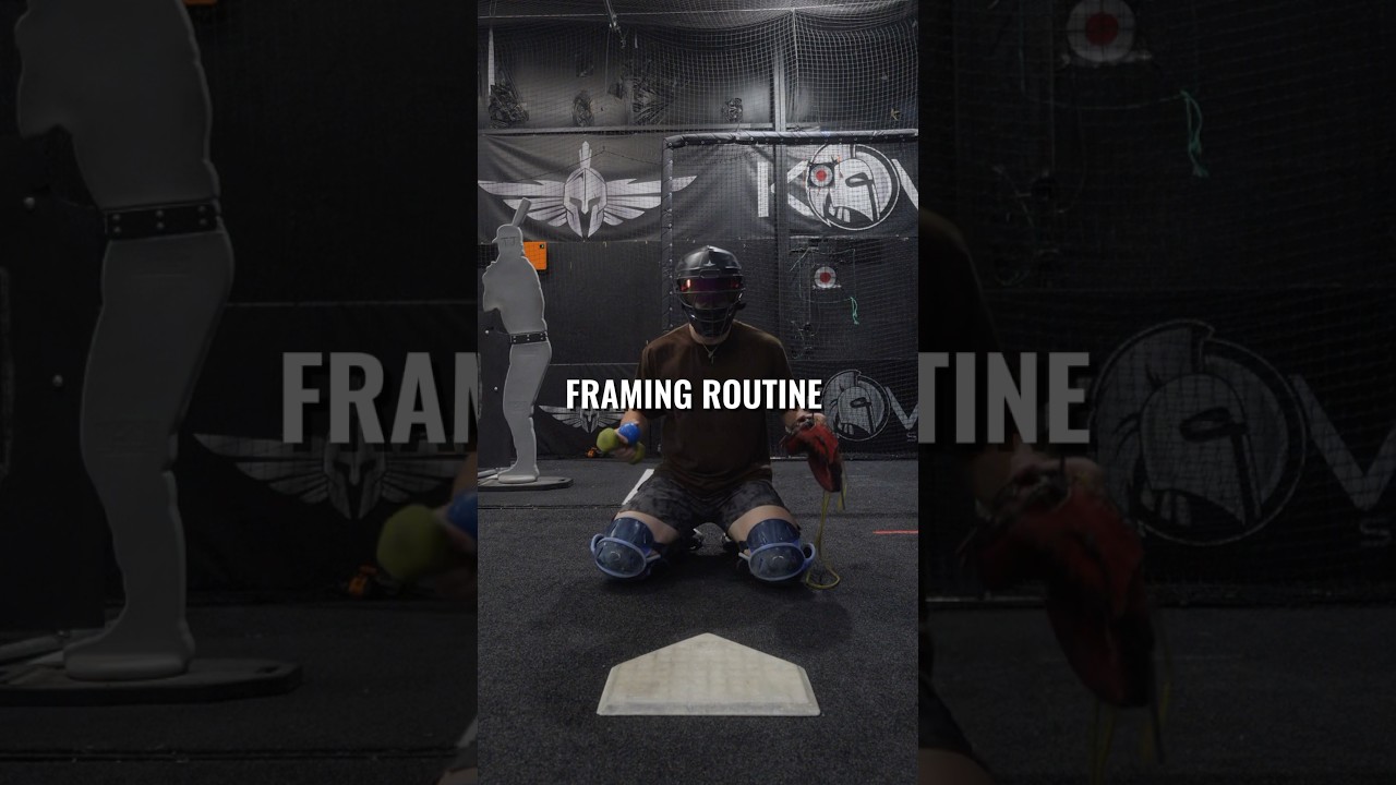 Quick Catcher Framing Routine #baseballszn #baseball #mlb #sportsball