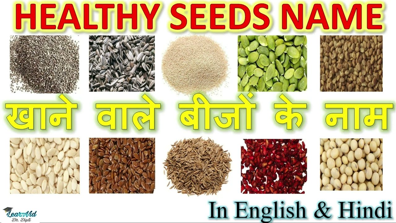 Healthy seeds name in English and Hindi || Beejo ke naam || Super seeds name || LearnVid Dr Dipti