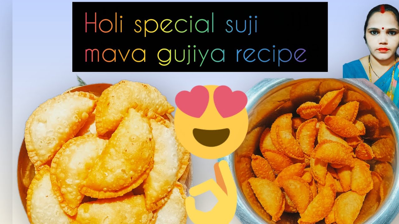 Holi special suji mava gujiya recipes how to make suji mava