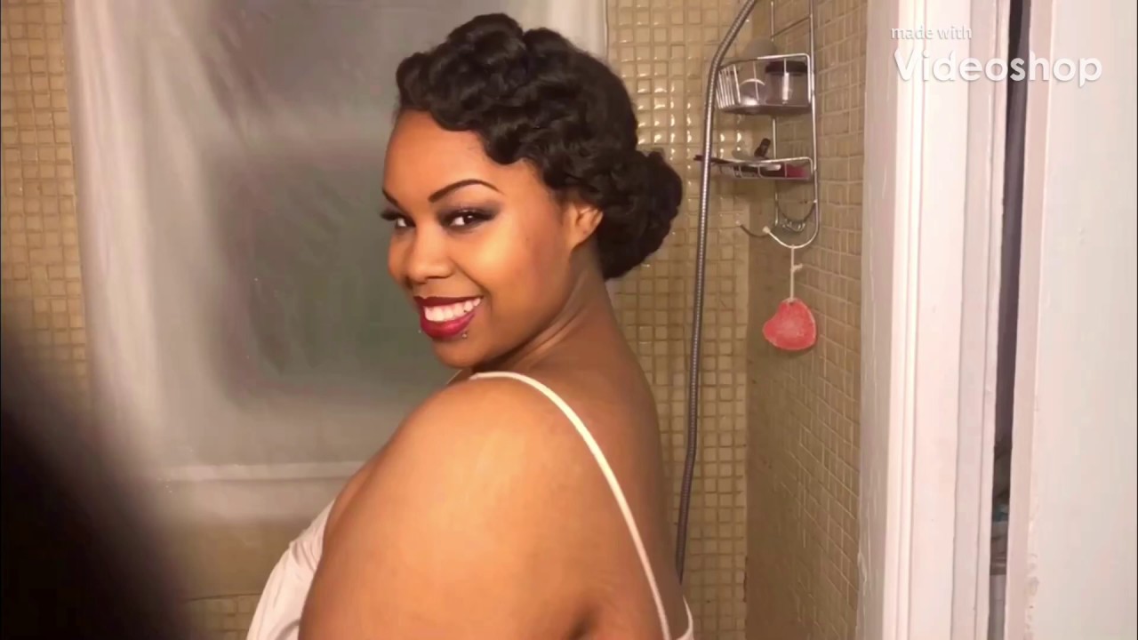 No Heat Old Hollywood 1930s Hair Tutorial for Natural Hair