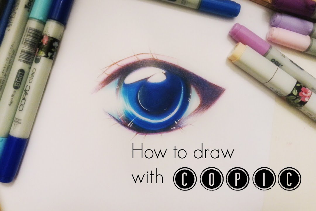 TUTORIAL: Simple soft shading effect on Manga Eye || COPIC & Colored Pencil