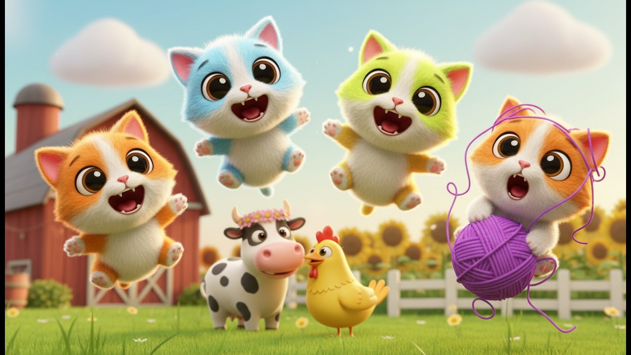 Vijf Kleine Katjes 1,2 & De Vrolijke Boerderij Lied 1,2 | Kinderliedjes Nederlands