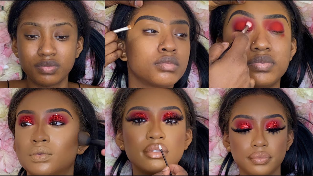 Cherry Red Glitter Glam | Client Tutorial | @CakedByMax