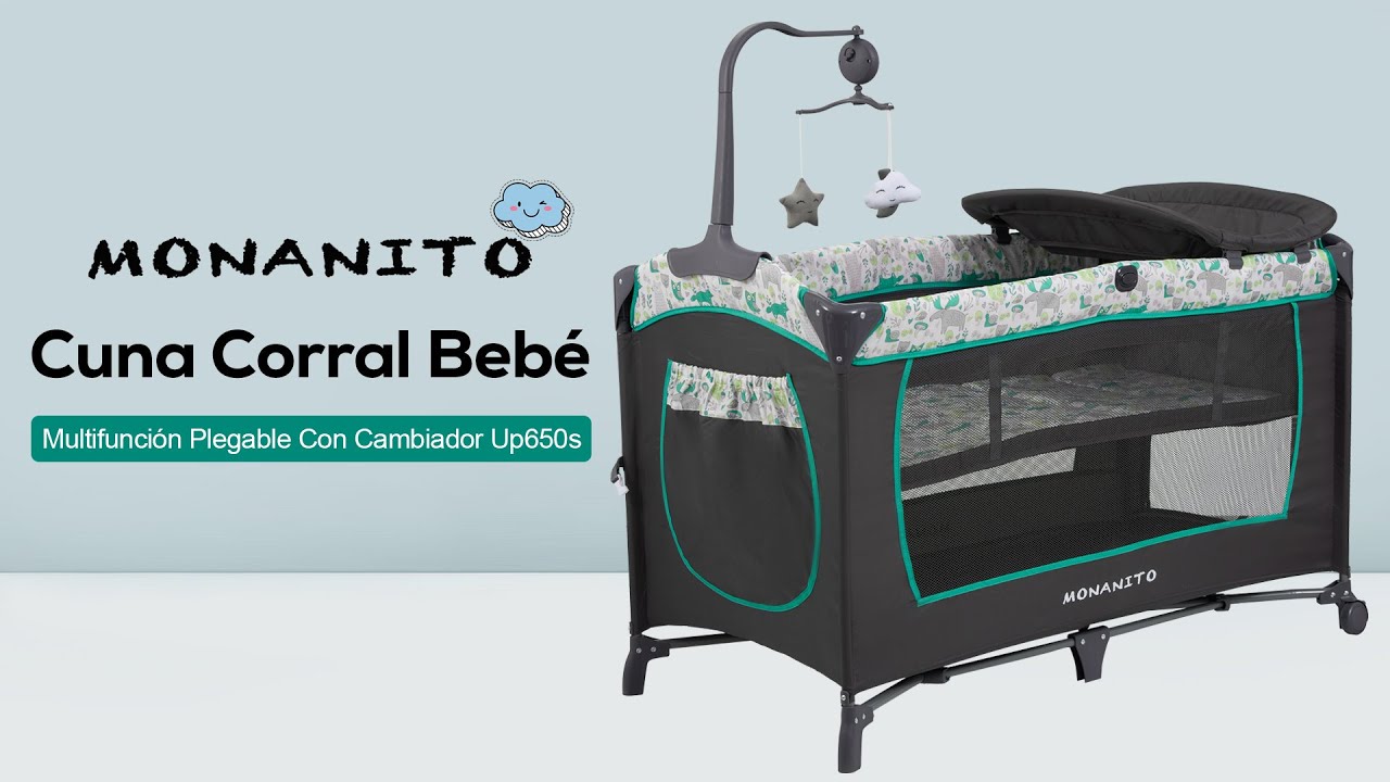 Cuna Corral Bebé Multifunción Plegable Con Cambiador Up650s