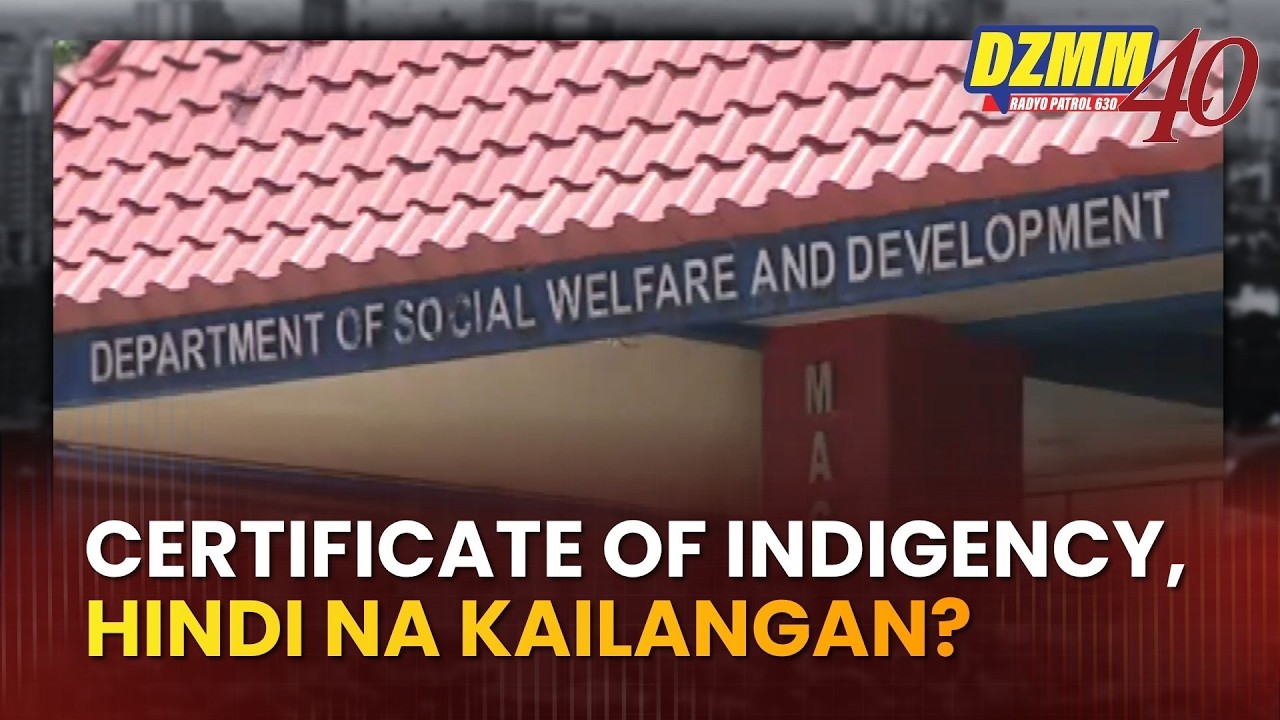 No need for certificate of indigency to claim calamity aid: DSWD | (25 August 2026)