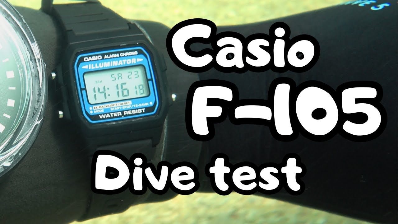 DIVING with CASIO F-105  │  Dive testing of watches