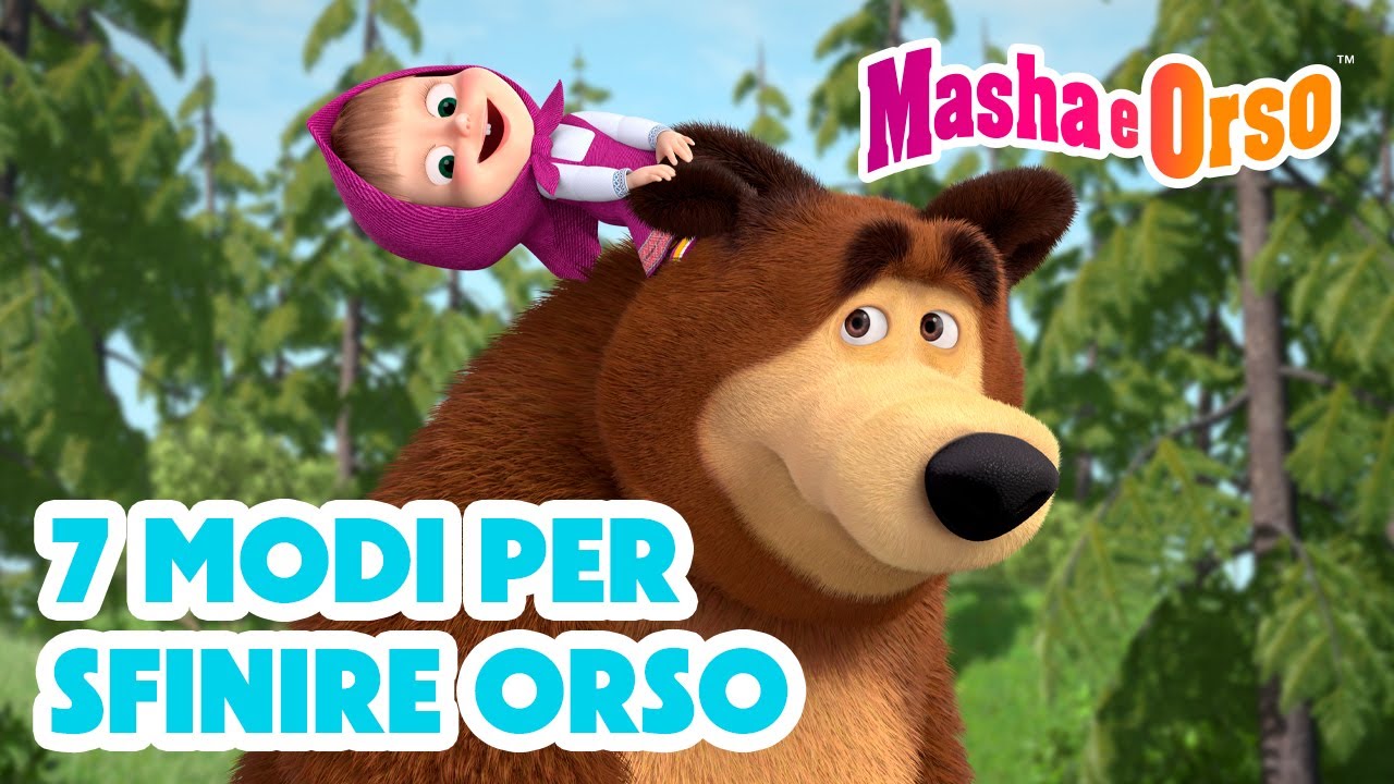 Masha e Orso 💥 7 modi per sfinire Orso 🤪🐻💥 7 Ways to Wear Down a Bear 📺Cartoni animati per bambini