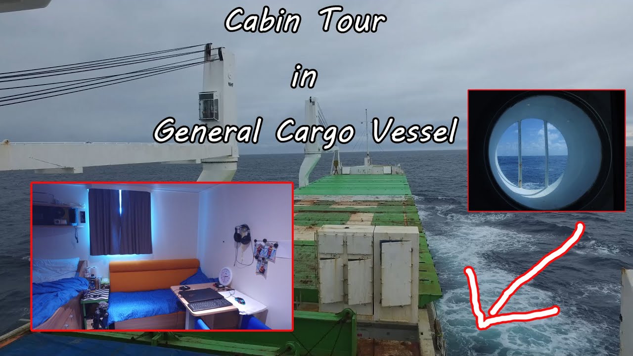 Cabin Tour in General Cargo Ship -  HD