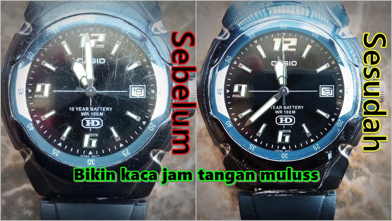 Cara membersihkan kaca jam tangan casio MW600F