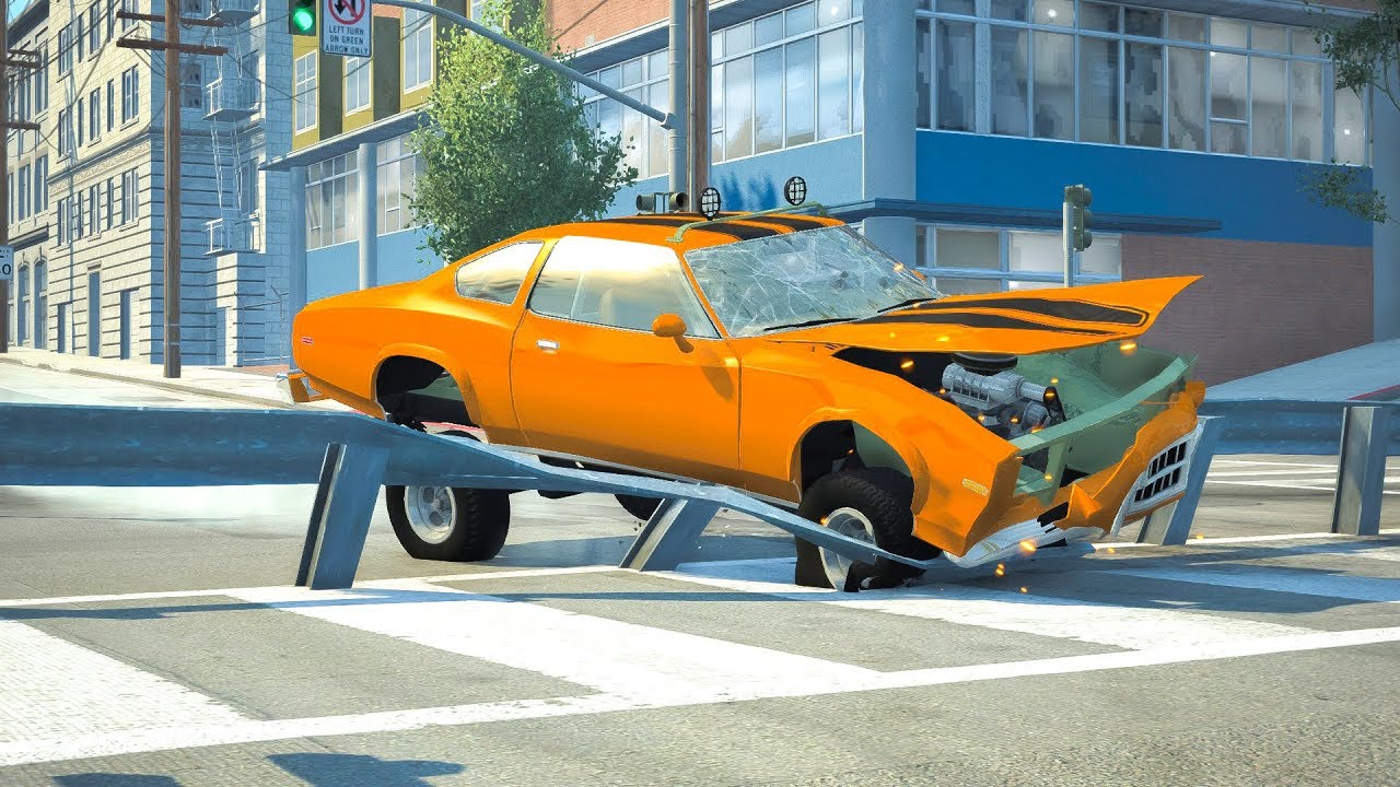 BeamNG drive - Guardrails Crashes