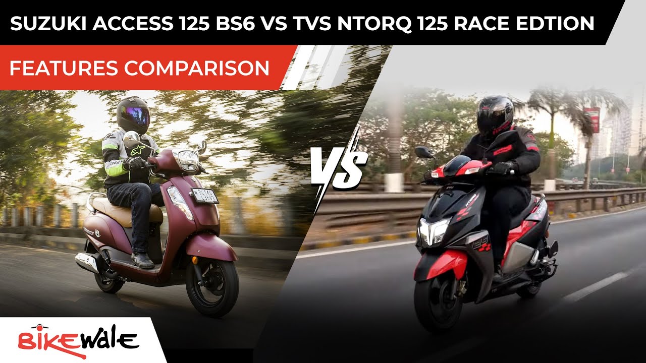 2021 Suzuki Access 125 BS6 Vs TVS Ntorq 125 Race Edition | FEATURES COMPARISON | Best 125cc Scooter?