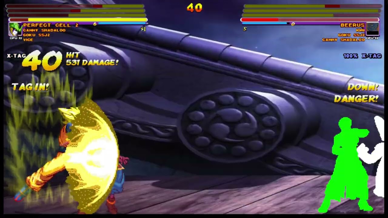 [4K] MUGEN: R, ETB – Cammy S., Goku SSJ2, Vice, Perfect Cell 2 vs Goku SSJ2, Cammy S., Beerus, Iori