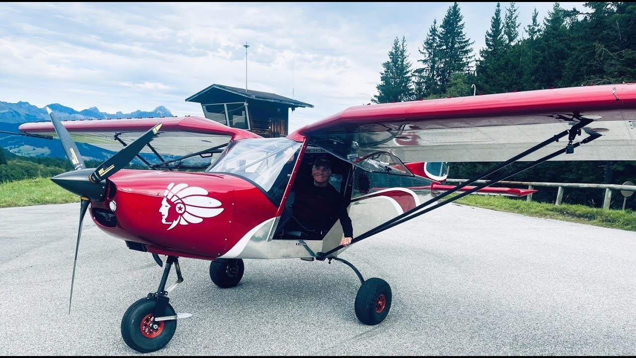 MEGEVE - ARAVIS à bord ULM G1 équipé d'un malonnier. Pilote Y.Mathelin
