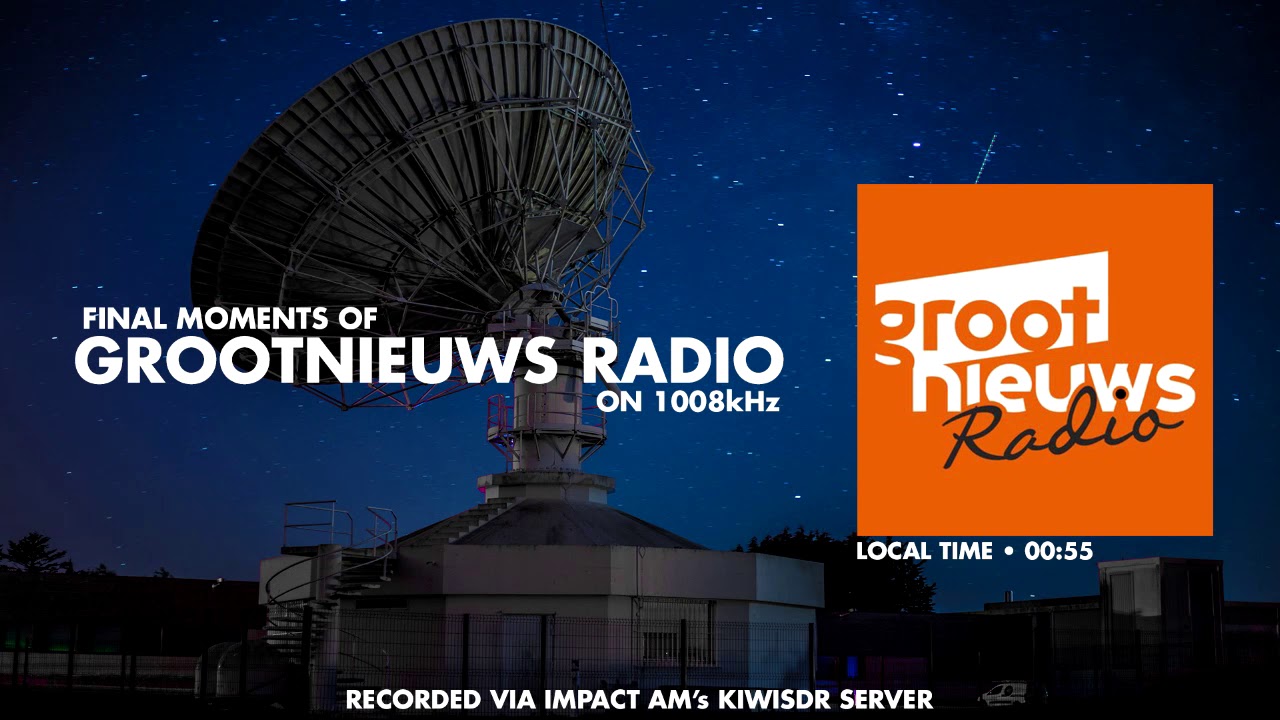 Final moments of Groot Nieuws Radio on 1008kHz • January 1, 2019